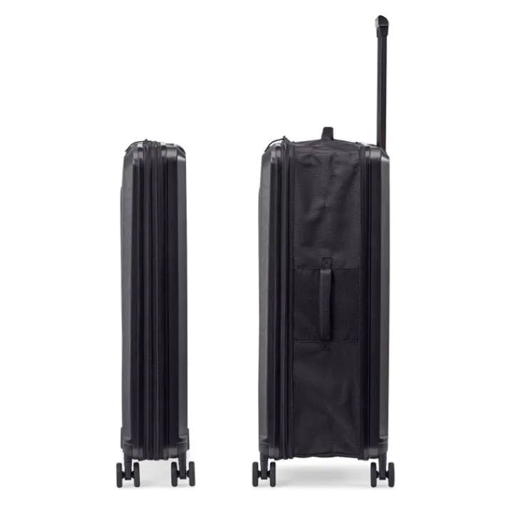 Harde Koffers|Reiskoffers>Senz Foldaway Check-In Trolley Large pure black