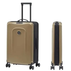 Harde Koffers|Reiskoffers>Senz Foldaway Check-In Trolley Medium champagne brown