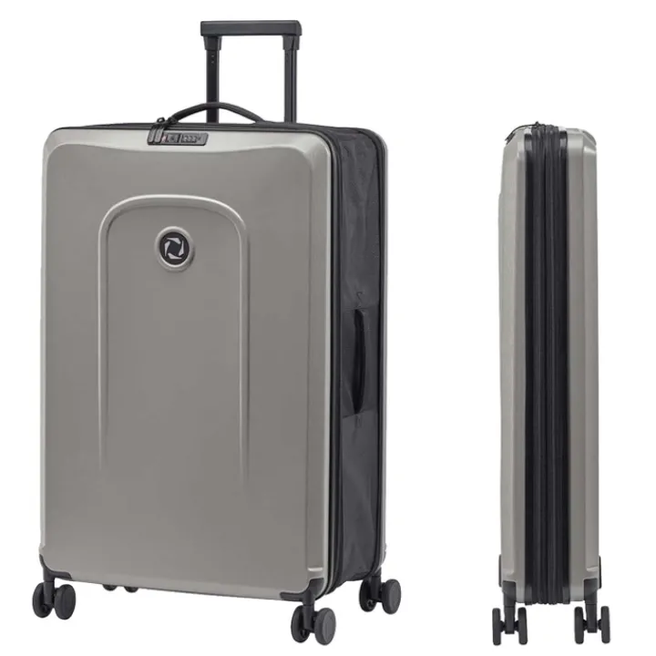 Harde Koffers|Reiskoffers>Senz Foldaway Check-In Trolley Large silk grey