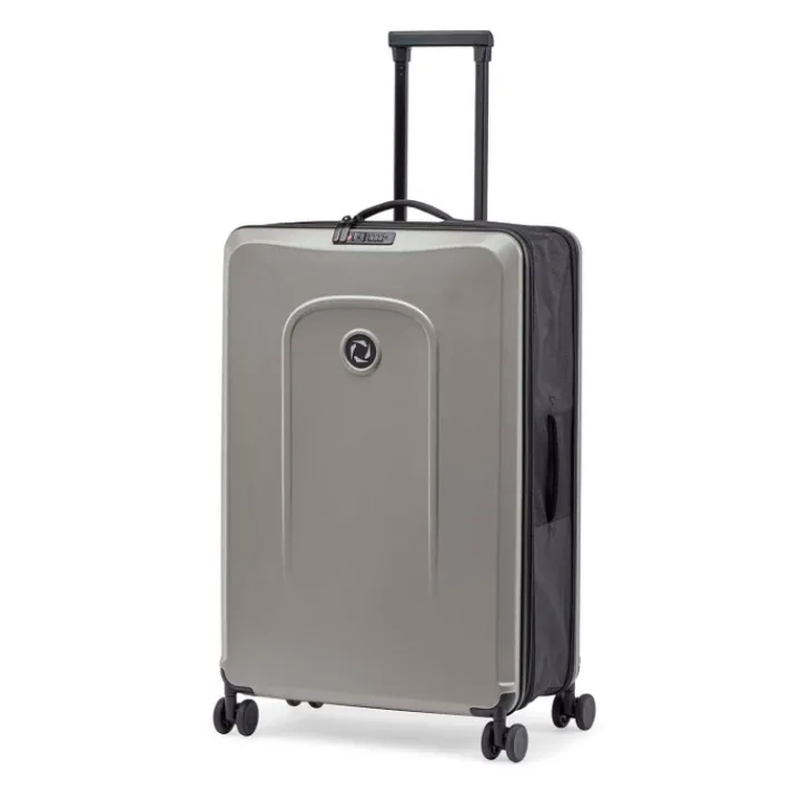 Harde Koffers|Reiskoffers>Senz Foldaway Check-In Trolley Large silk grey