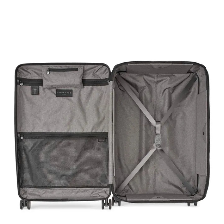 Harde Koffers|Reiskoffers>Senz Foldaway Check-In Trolley Large silk grey