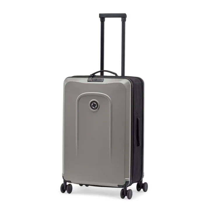 Harde Koffers|Reiskoffers>Senz Foldaway Check-In Trolley Medium silk grey