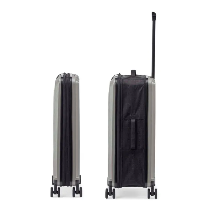Harde Koffers|Reiskoffers>Senz Foldaway Check-In Trolley Medium silk grey