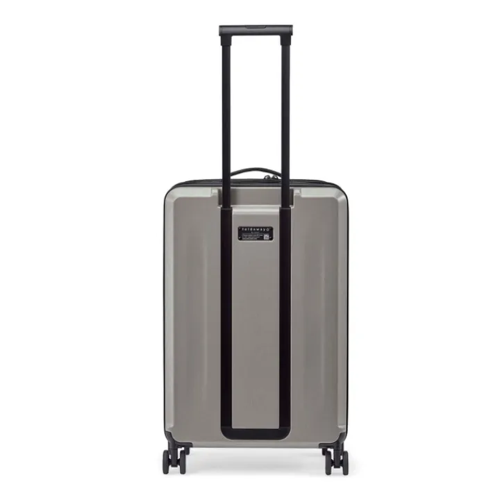 Harde Koffers|Reiskoffers>Senz Foldaway Check-In Trolley Medium silk grey