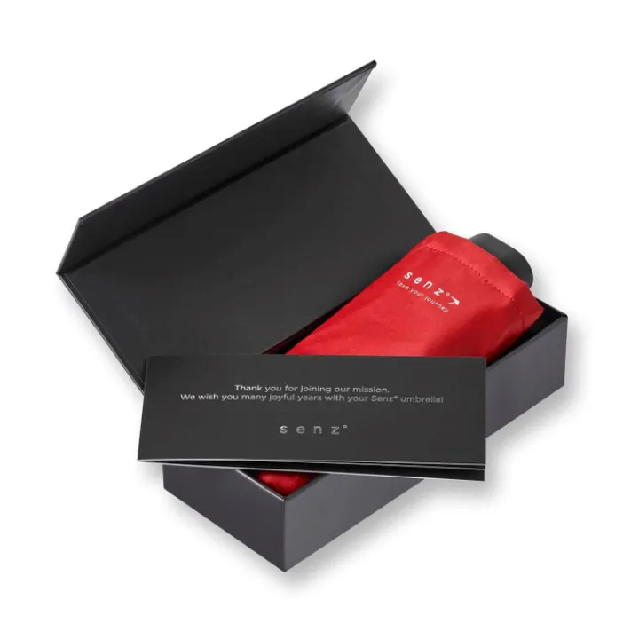 Paraplu'S>Senz Micro Manual Opvouwbare Stormparaplu passion red