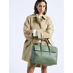 Schoudertassen|Handtassen>Smaak Amsterdam Barbra XL Workbag pine