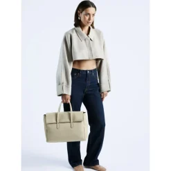 Schoudertassen|Handtassen>Smaak Amsterdam Barbra XL Workingbag limestone