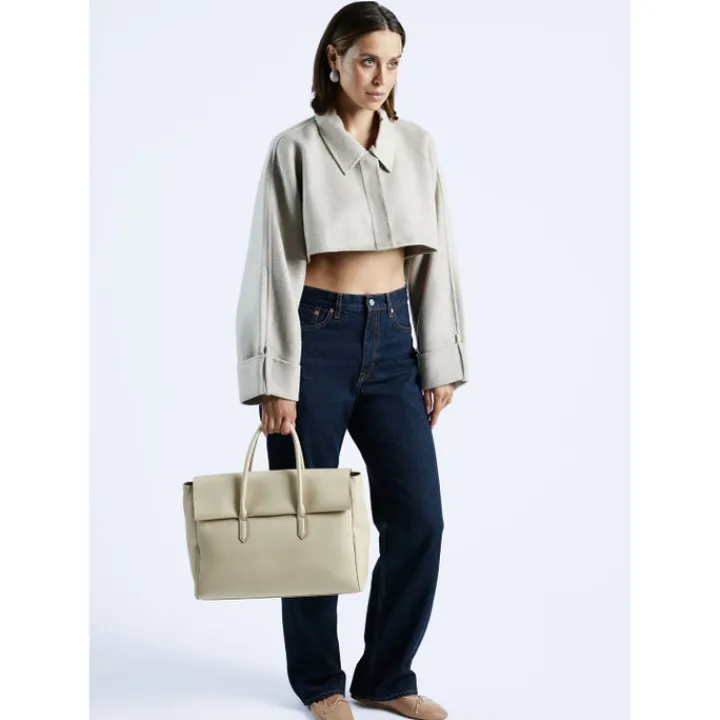 Schoudertassen|Handtassen>Smaak Amsterdam Barbra XL Workingbag limestone