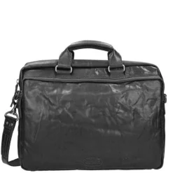 Herentassen|15.6 Inch Laptoptassen>Spikes & Sparrow Bronco 3 Zipper Businesstas black