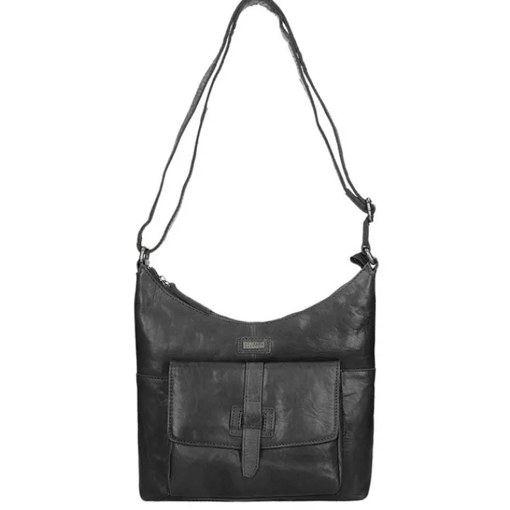 Schoudertassen|Damestassen>Spikes & Sparrow Bronco Dames Casual Schoudertas black