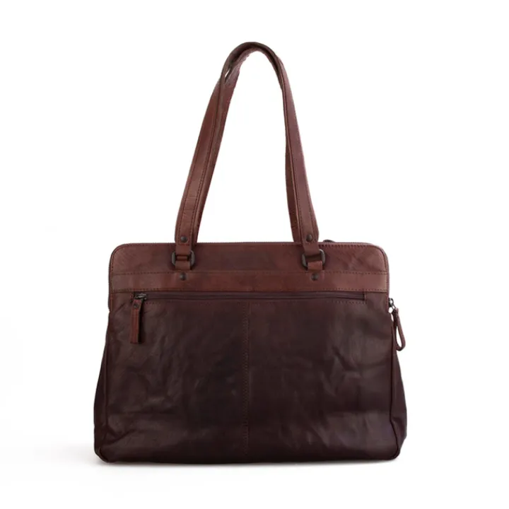 14 Inch Laptoptassen|Laptop Schoudertassen>Spikes & Sparrow Laptop Shoulderbag brandy II