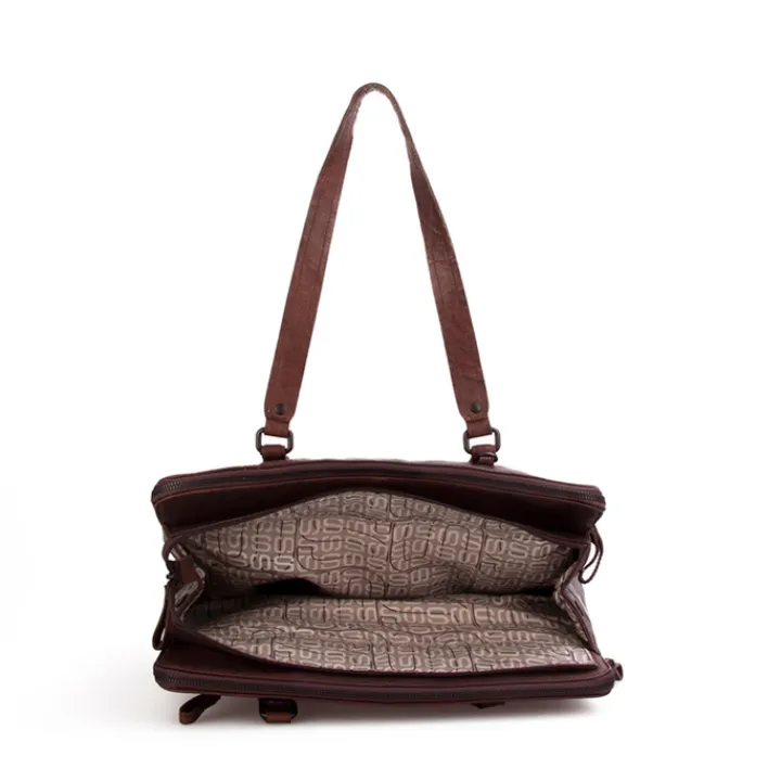 14 Inch Laptoptassen|Laptop Schoudertassen>Spikes & Sparrow Laptop Shoulderbag brandy II