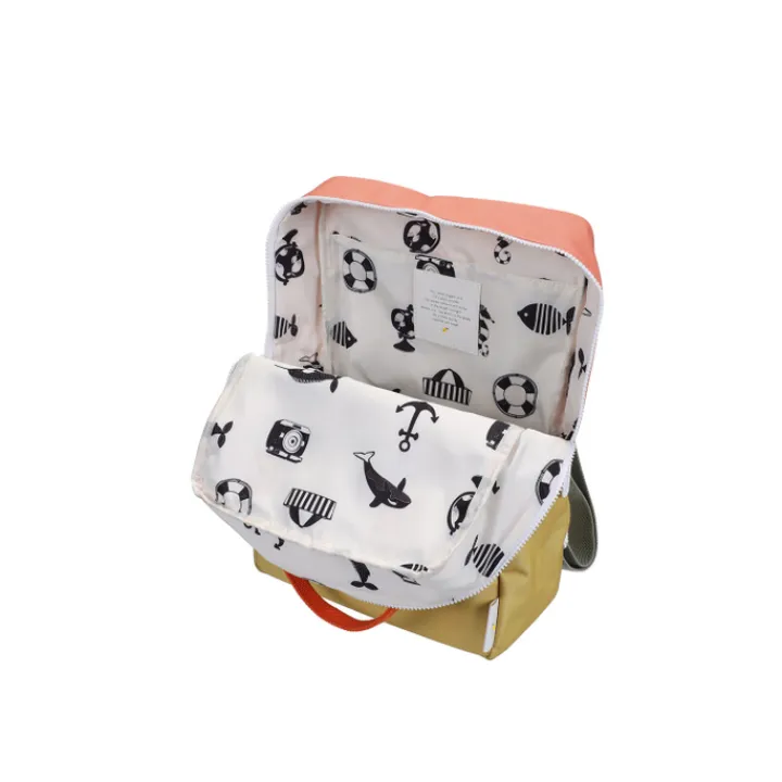 Kleine Rugzakken|Schoolrugzak>Sticky Lemon Large Backpack Colourblocking Wonders coral pink-reed green