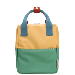 Mini Rugzakken|Kleine Rugzakken>Sticky Lemon Small Backpack Colourblocking Wonders sandy yellow-aquatic green
