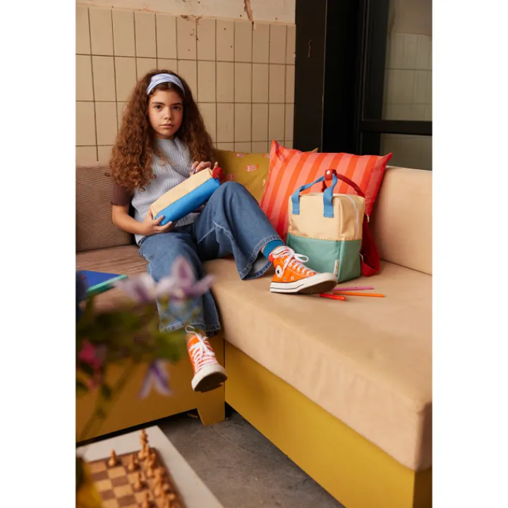 Mini Rugzakken|Kleine Rugzakken>Sticky Lemon Small Backpack Colourblocking Wonders sandy yellow-aquatic green