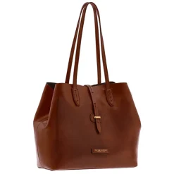 Schoudertassen|Damestassen>The Bridge Dalston Shopper brown/gold