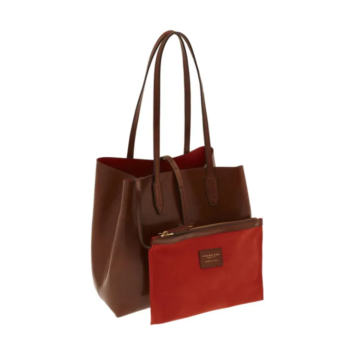 Schoudertassen|Damestassen>The Bridge Dalston Shopper brown/gold