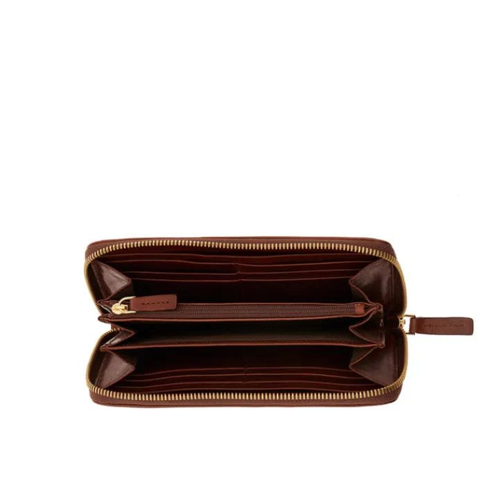 Grote Portemonnees|Leren Portemonnees>The Bridge Story Donna Wallet brown