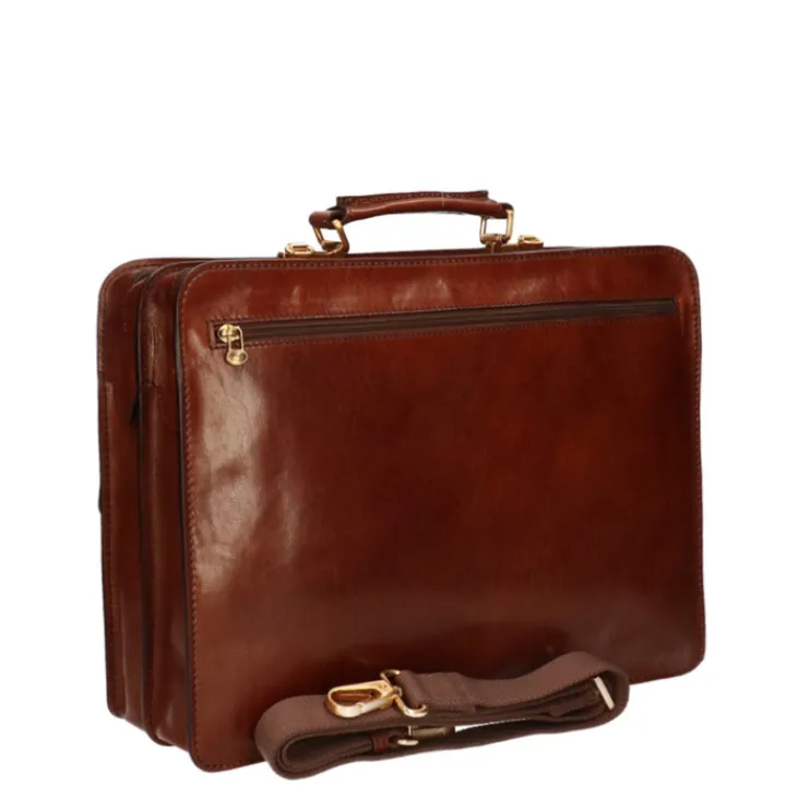 Aktetassen|Damestassen>The Bridge Story Uomo Cartella Briefcase 42cm brown