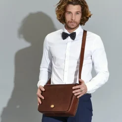 Schoudertassen|Herentassen>The Bridge Story Uomo Messenger brown