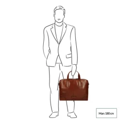 Aktetassen|Herentassen>The Bridge Vespucci Briefcase brown