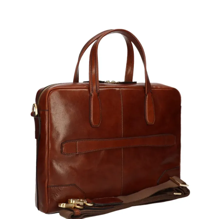Aktetassen|Herentassen>The Bridge Vespucci Briefcase brown