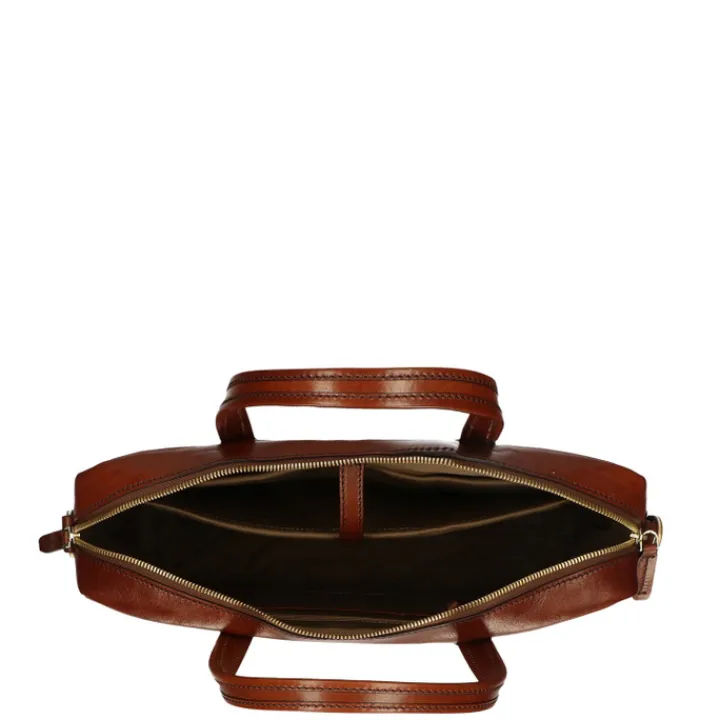 Aktetassen|Herentassen>The Bridge Vespucci Briefcase brown