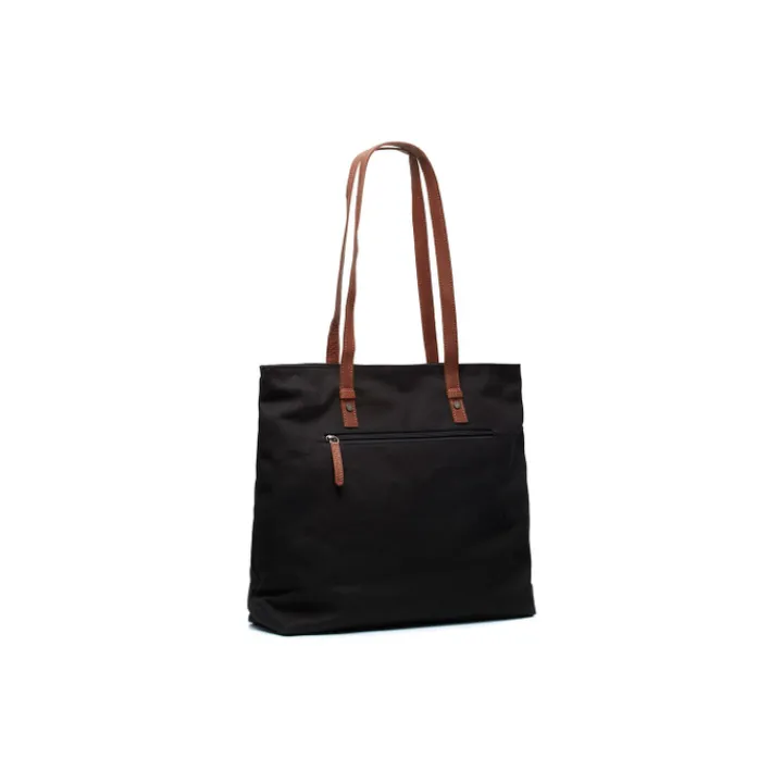 14 Inch Laptoptassen|Laptop Schoudertassen>The Chesterfield Brand Alicia Washed Canvas Shopper black