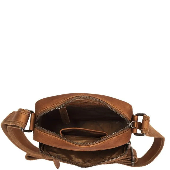 Schoudertassen|Crossbody>The Chesterfield Brand Birmingham Schoudertas cognac