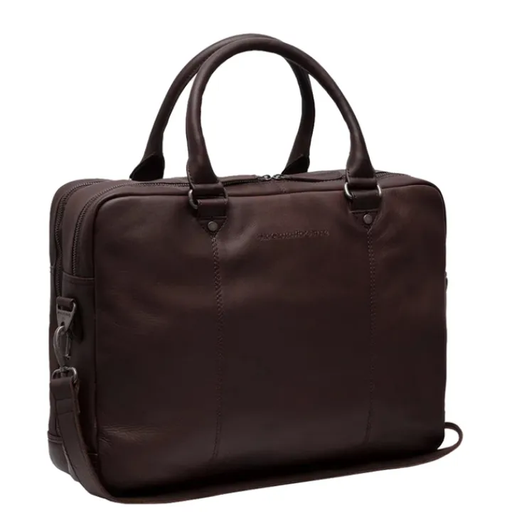 Herentassen|15 Inch Laptoptassen>The Chesterfield Brand Boston Laptoptas 15" Shoulderbag brown
