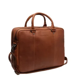 Herentassen|15 Inch Laptoptassen>The Chesterfield Brand Boston Laptoptas cognac