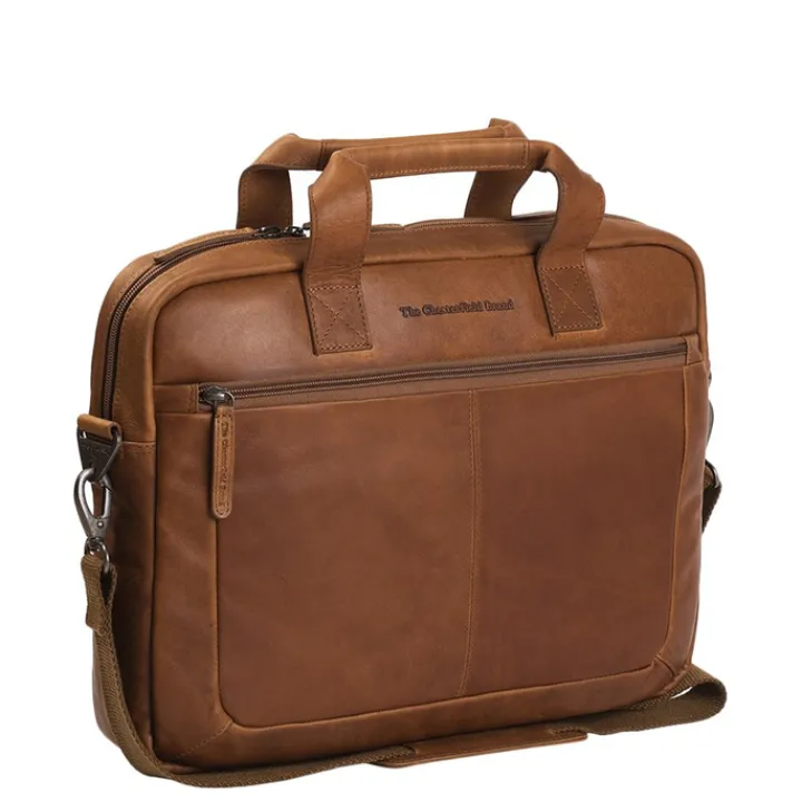 Herentassen|15.6 Inch Laptoptassen>The Chesterfield Brand Calvi Laptoptas 15.6'' cognac
