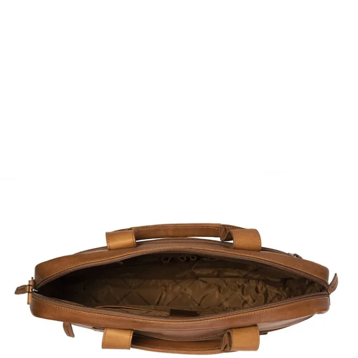 Herentassen|15.6 Inch Laptoptassen>The Chesterfield Brand Calvi Laptoptas 15.6'' cognac