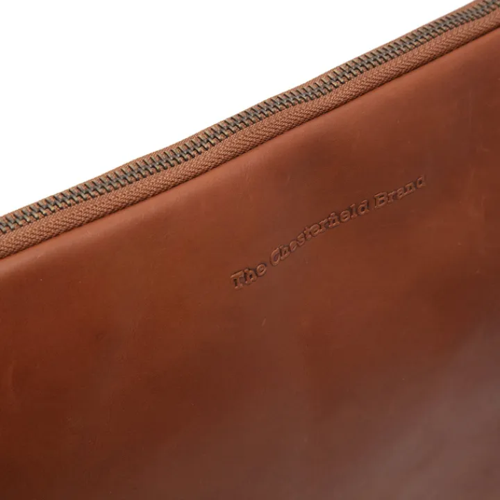 Laptop Sleeves|Laptop Hoezen>The Chesterfield Brand Clinton Laptophoes cognac