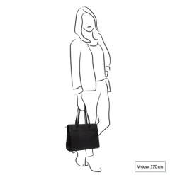 Shoppers|Schoudertassen>The Chesterfield Brand Fidenza Shopper zwart