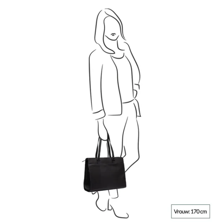 Shoppers|Schoudertassen>The Chesterfield Brand Fidenza Shopper zwart