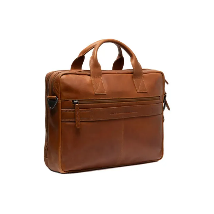 Herentassen|15 Inch Laptoptassen>The Chesterfield Brand Frazer Laptopbag cognac