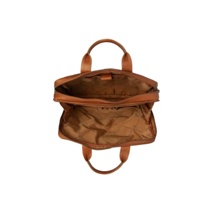 Herentassen|15 Inch Laptoptassen>The Chesterfield Brand Frazer Laptopbag cognac