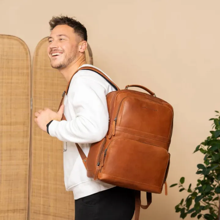Kleine Rugzakken|Heren Rugzakken>The Chesterfield Brand Lennox Backpack cognac
