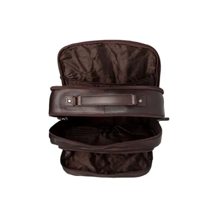 Kleine Rugzakken|Heren Rugzakken>The Chesterfield Brand Lennox Backpack brown