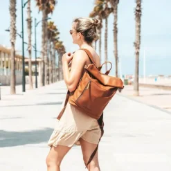 Kleine Rugzakken|13 Inch Laptoptassen>The Chesterfield Brand Mazara Rugzak bruin