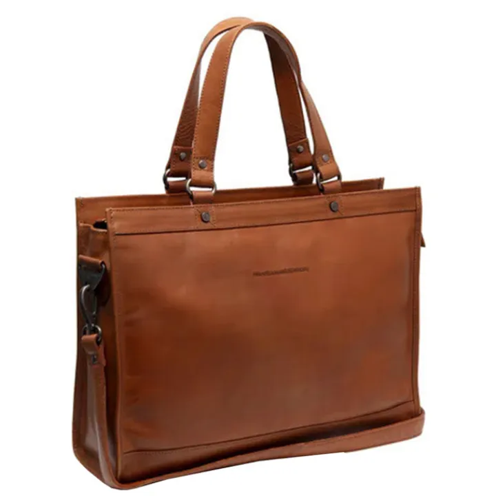 Herentassen|15 Inch Laptoptassen>The Chesterfield Brand Manly Shopper cognac