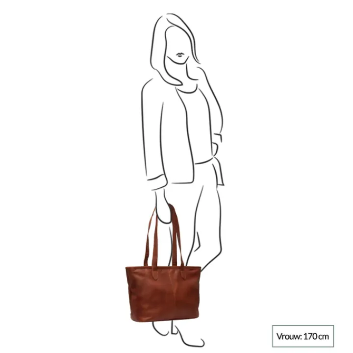 Shoppers|Schoudertassen>The Chesterfield Brand Monza Shopper cognac
