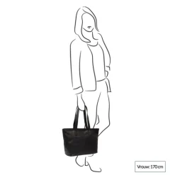 Shoppers|Schoudertassen>The Chesterfield Brand Monza Shopper zwart