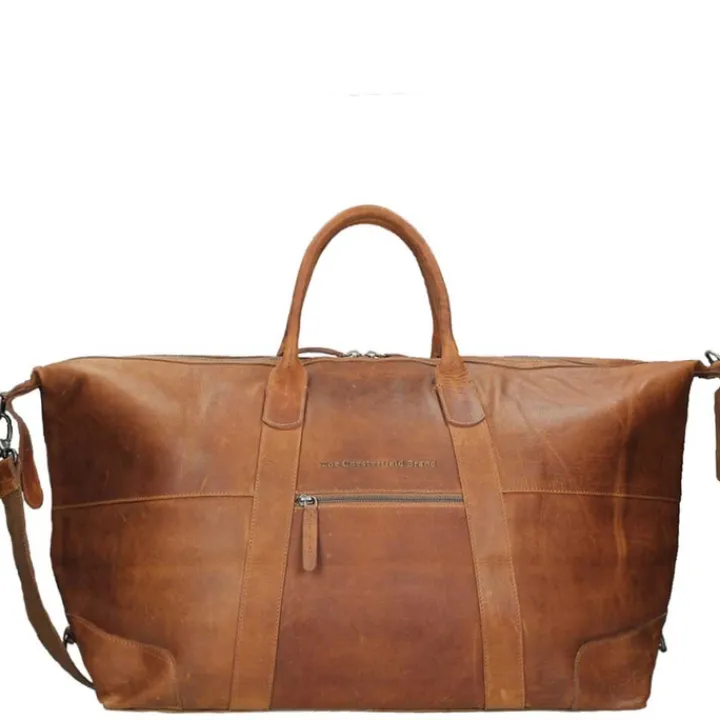 Handbagage Reistassen|Heren Reistassen>The Chesterfield Brand Portsmouth Travelbag cognac