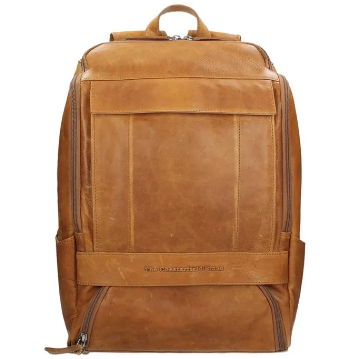 Kleine Rugzakken|Heren Rugzakken>The Chesterfield Brand Rich Laptop Backpack cognac