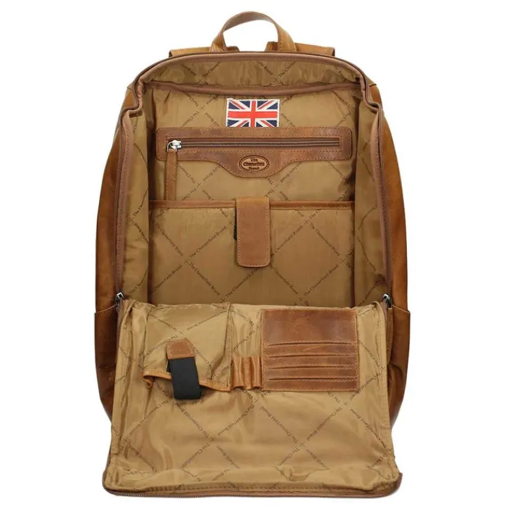 Kleine Rugzakken|Heren Rugzakken>The Chesterfield Brand Rich Laptop Backpack cognac