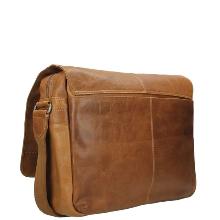 Herentassen|15.6 Inch Laptoptassen>The Chesterfield Brand Richard Laptopbag cognac