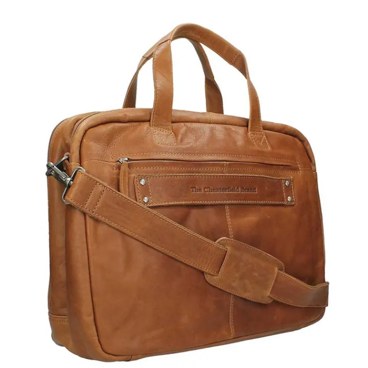 Aktetassen|Herentassen>The Chesterfield Brand Ryan Laptopbag Large cognac