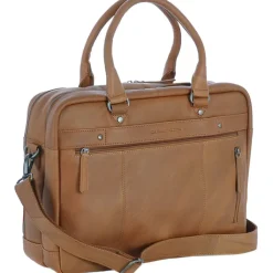 Herentassen|15.6 Inch Laptoptassen>The Chesterfield Brand Stef Business Laptopbag 15.6" cognac